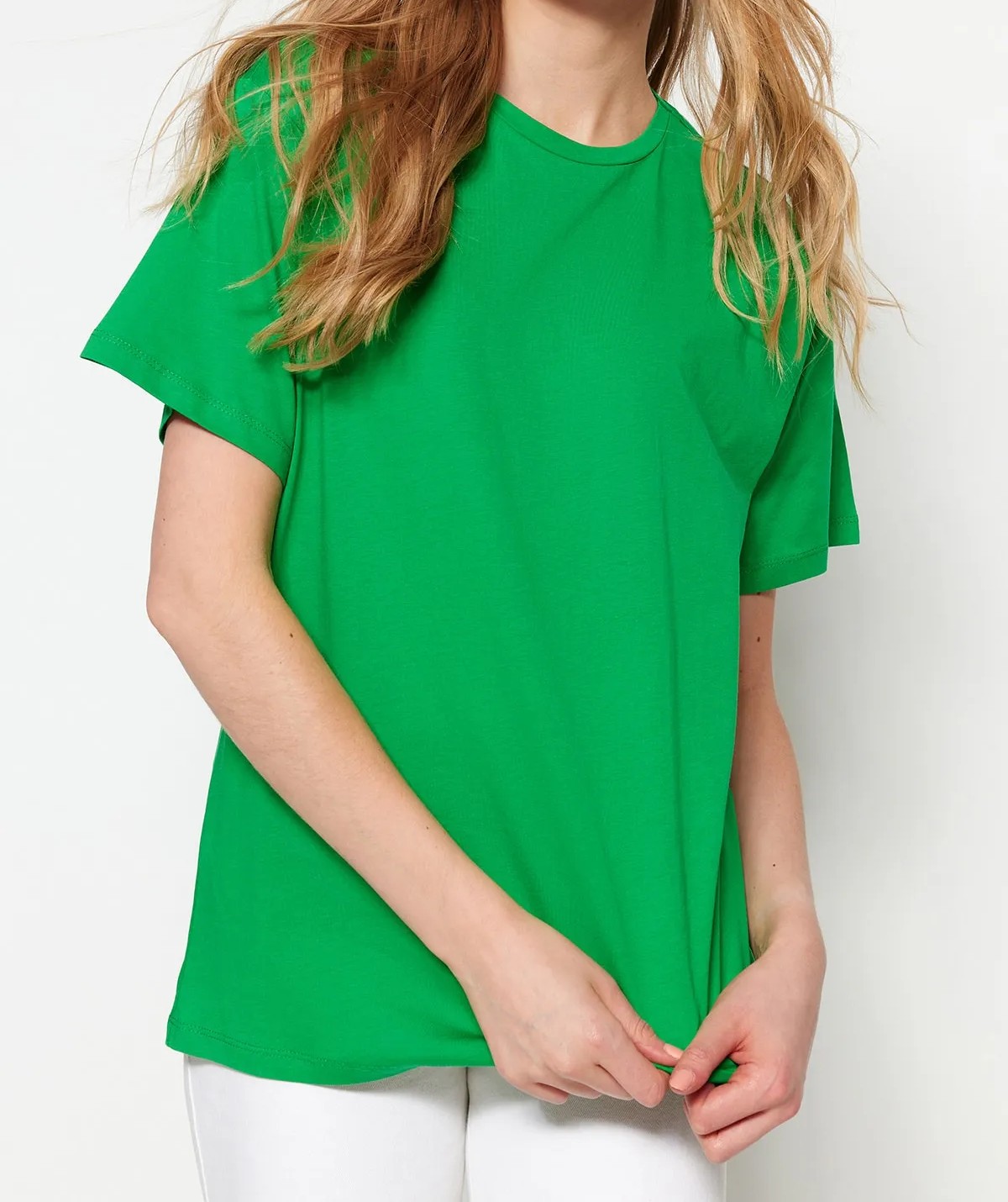 تی شرت یقه گرد 100% پنبه ی سبز